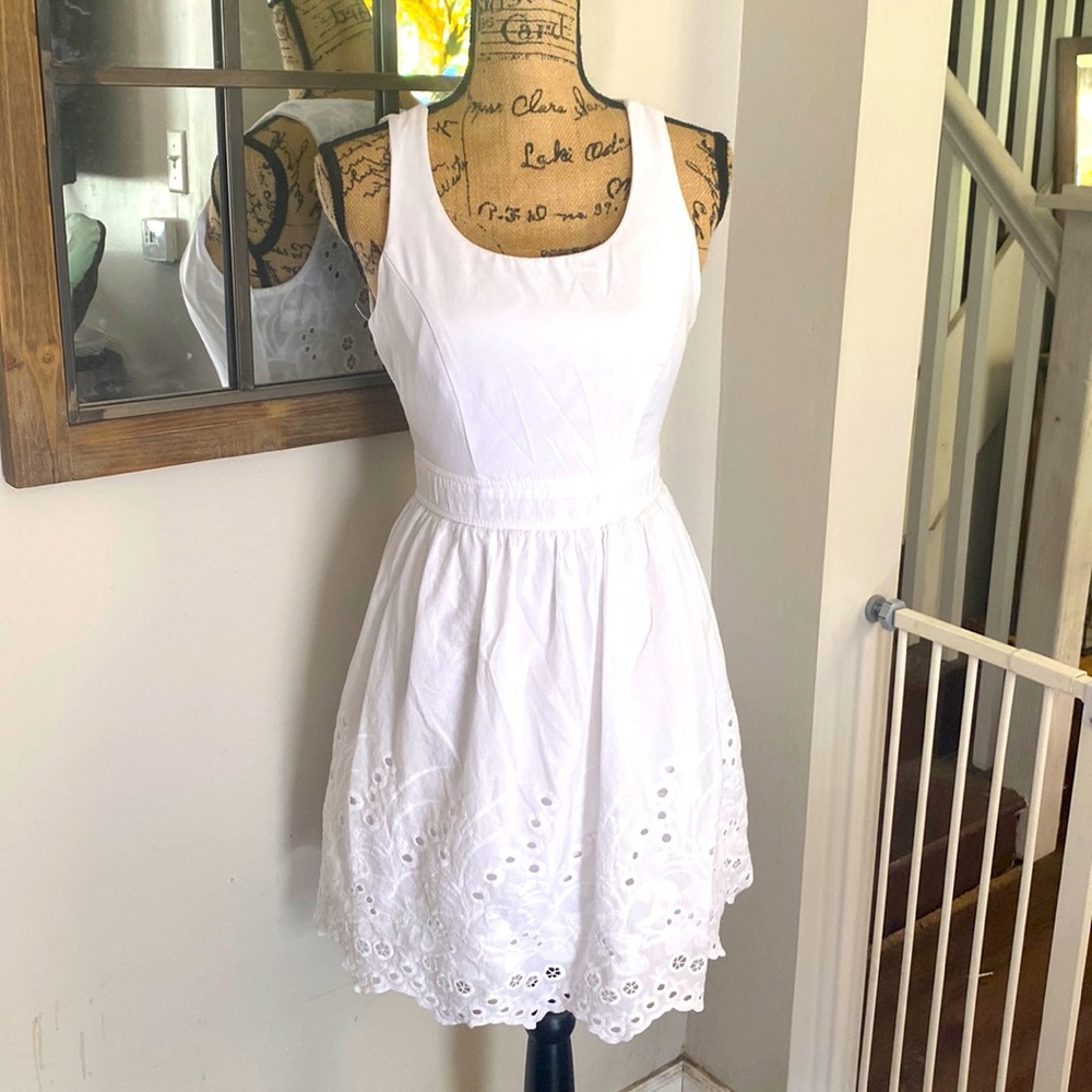 White a-line eyelet dress!